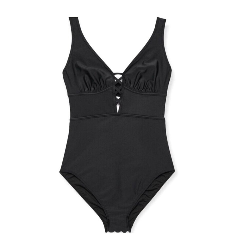 Adore Me Andressa Contour Plus Women’s Black‎ One Piece Swimsuit Size 1X Beach